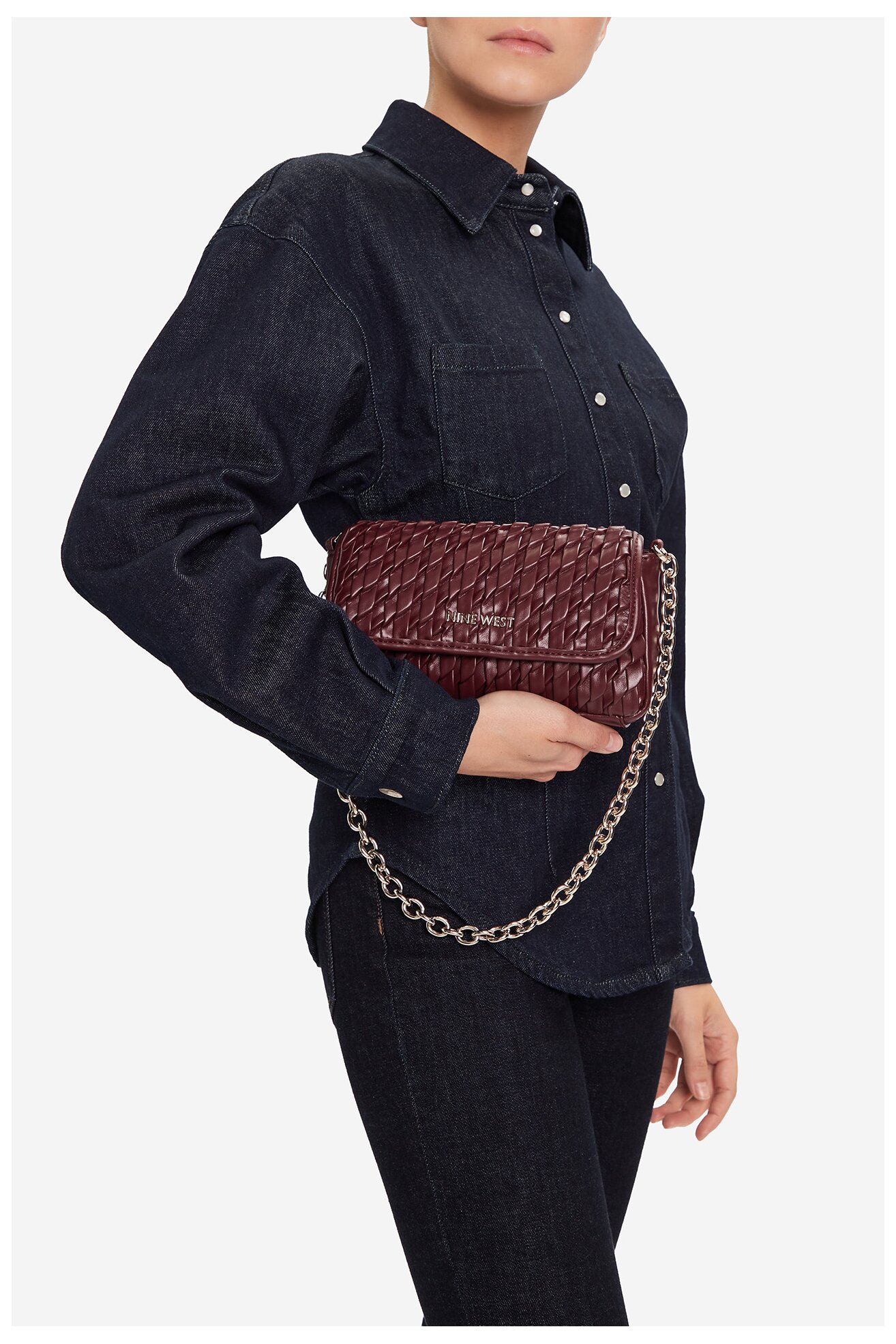 Torebka NINE WEST CEO-DAKOTA-I-LDA8006 Bordowy