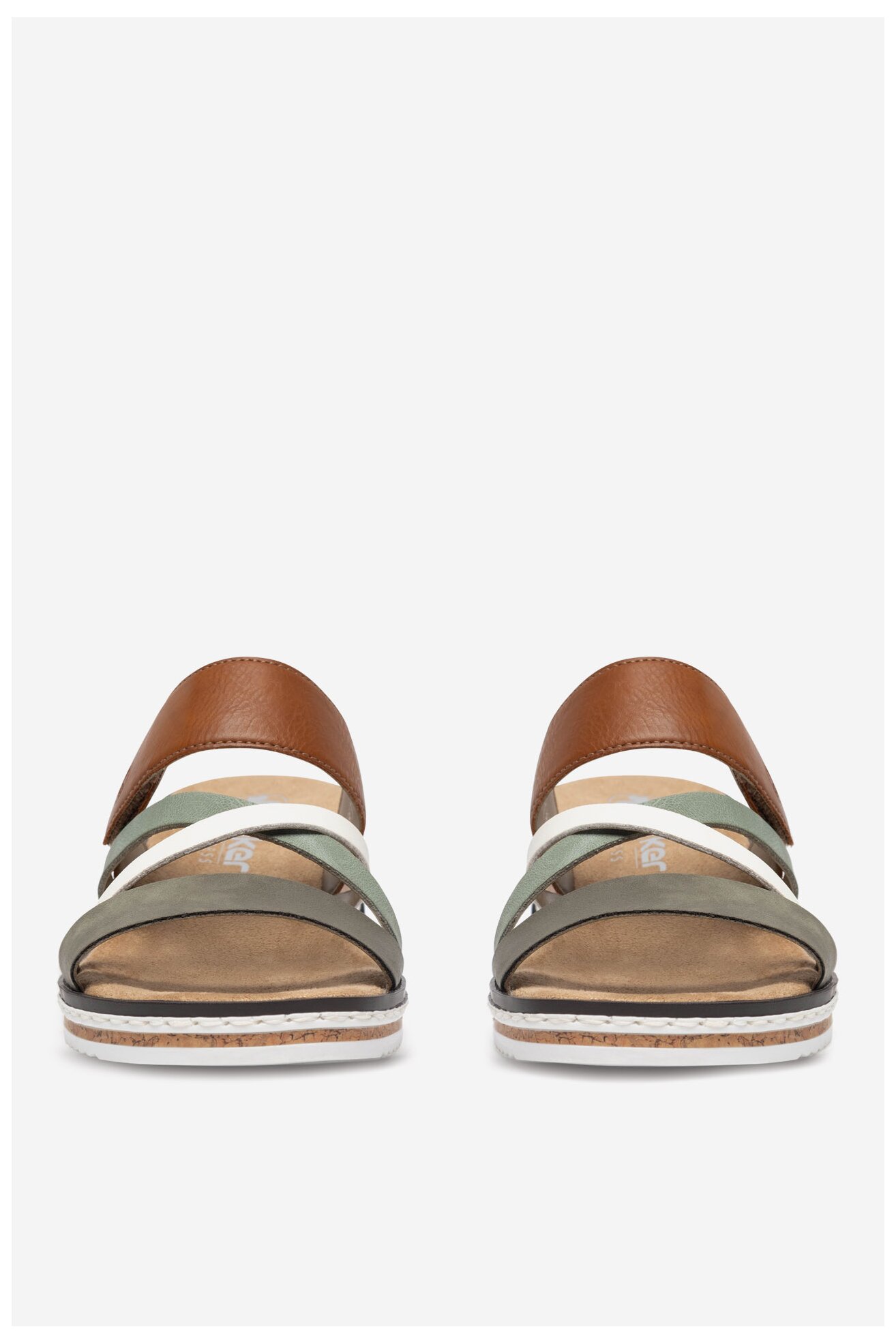 Klapki Rieker V3652-91 Zielony