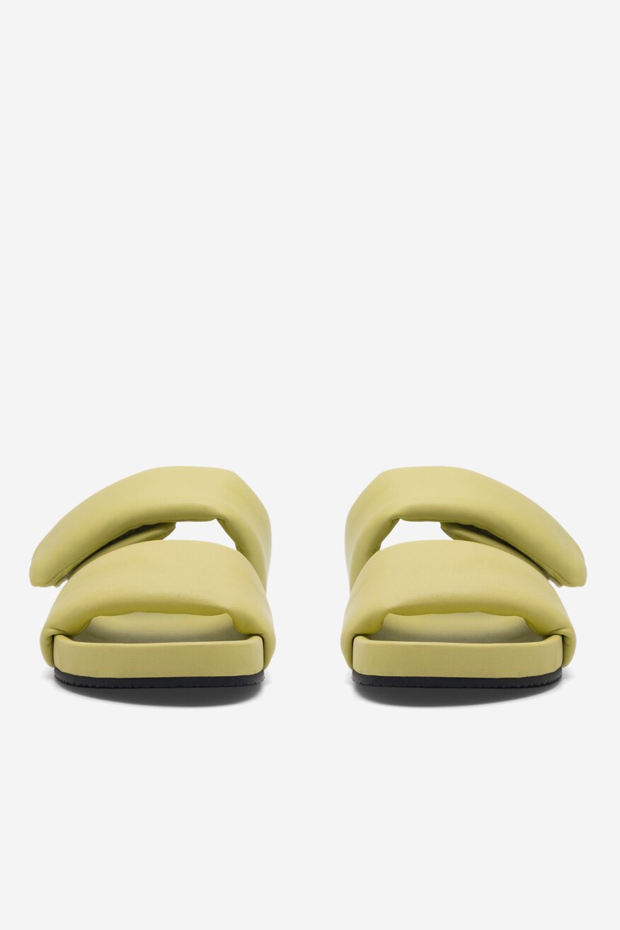 
                RAGE AGE - Skórzane klapki zielone - 5904862670089