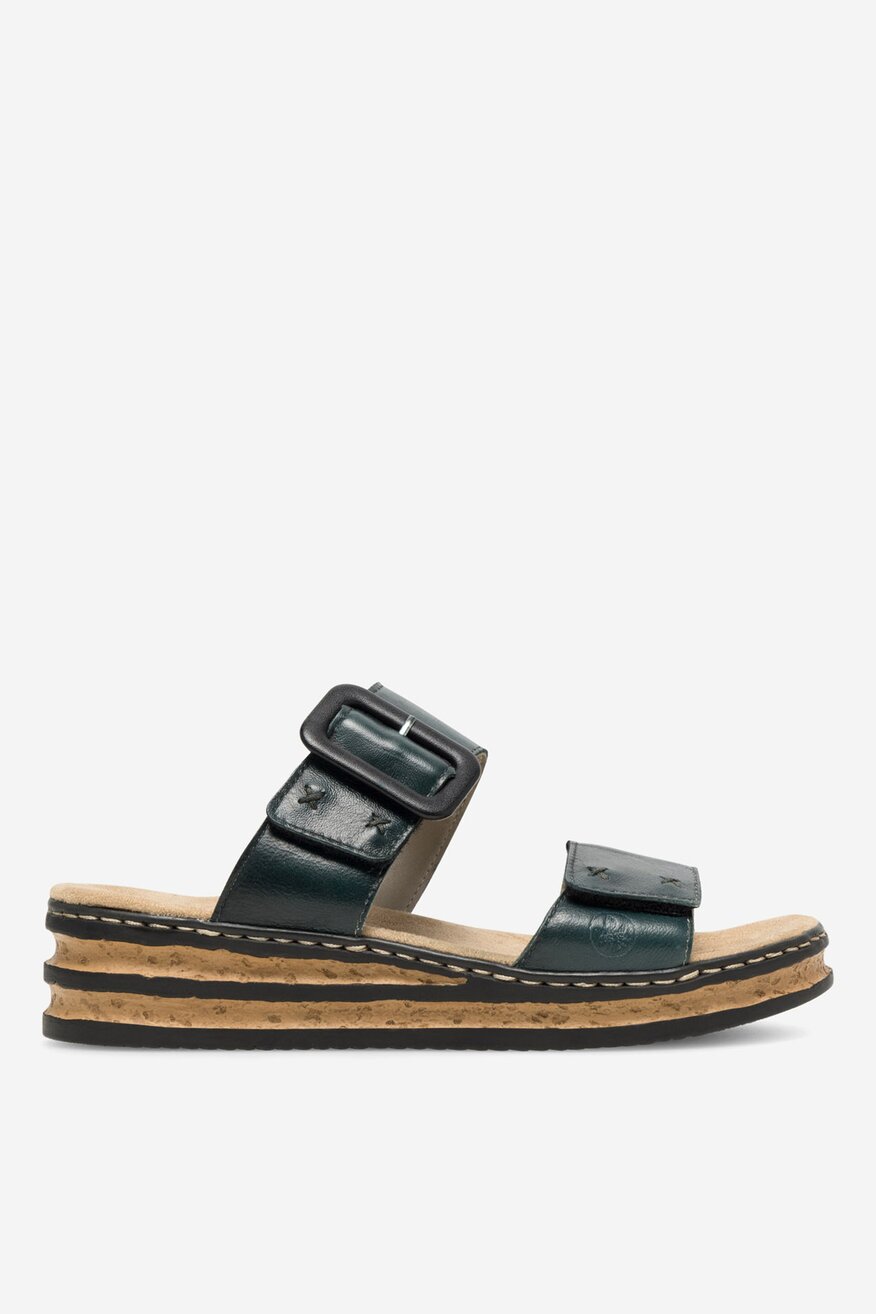 
                Rieker - Skórzane klapki - 2230056259109