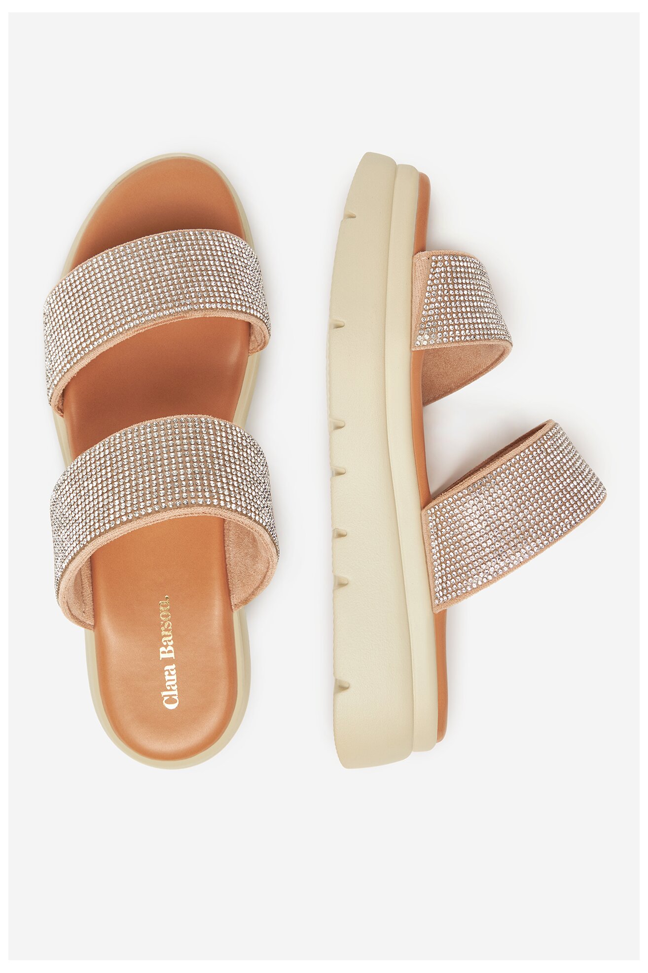 Шльопанець Clara Barson H3T9409-1 БЕЖЕВИЙ
