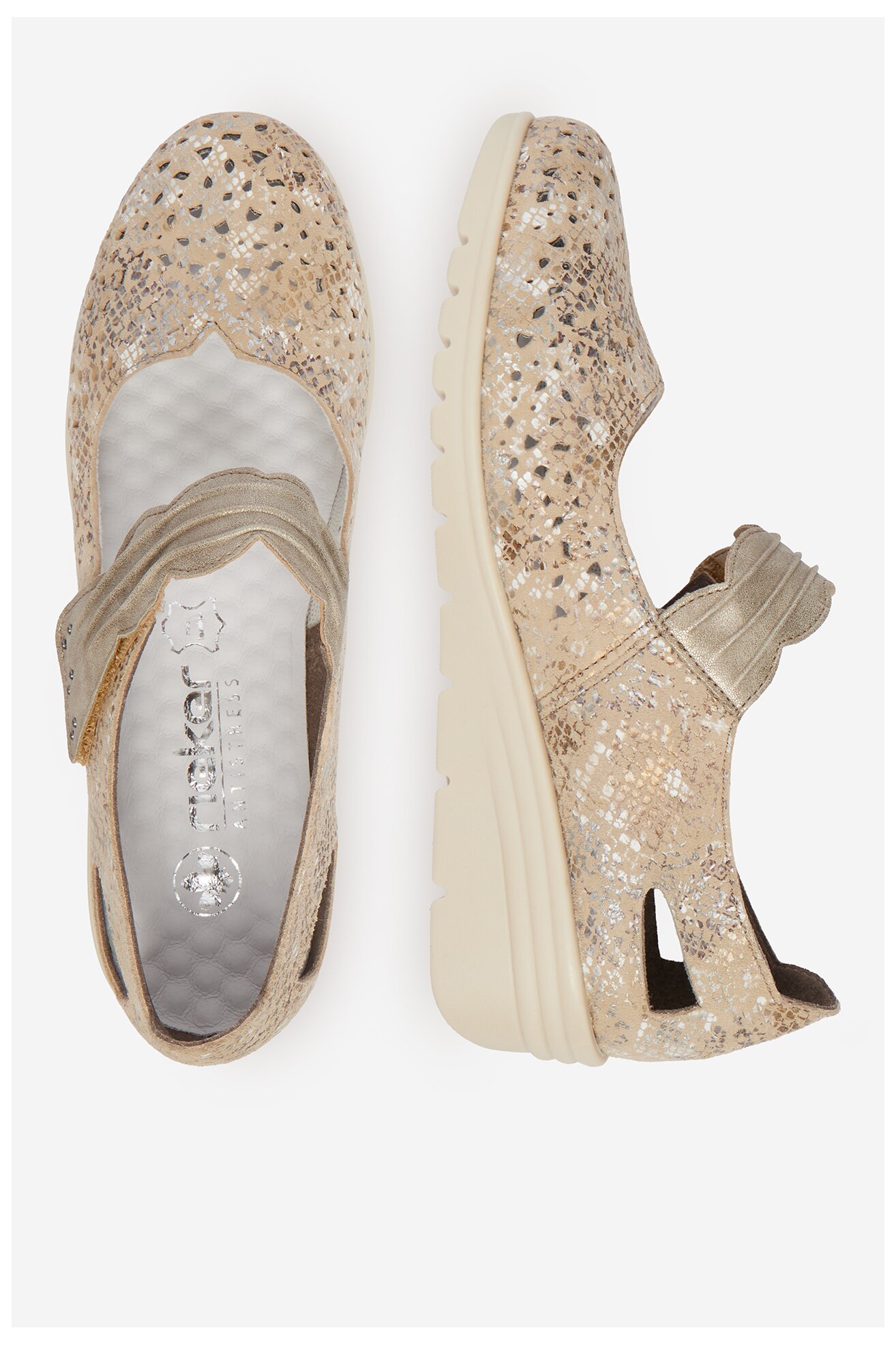 Półbuty Rieker CEO-L5359-90 Beżowy