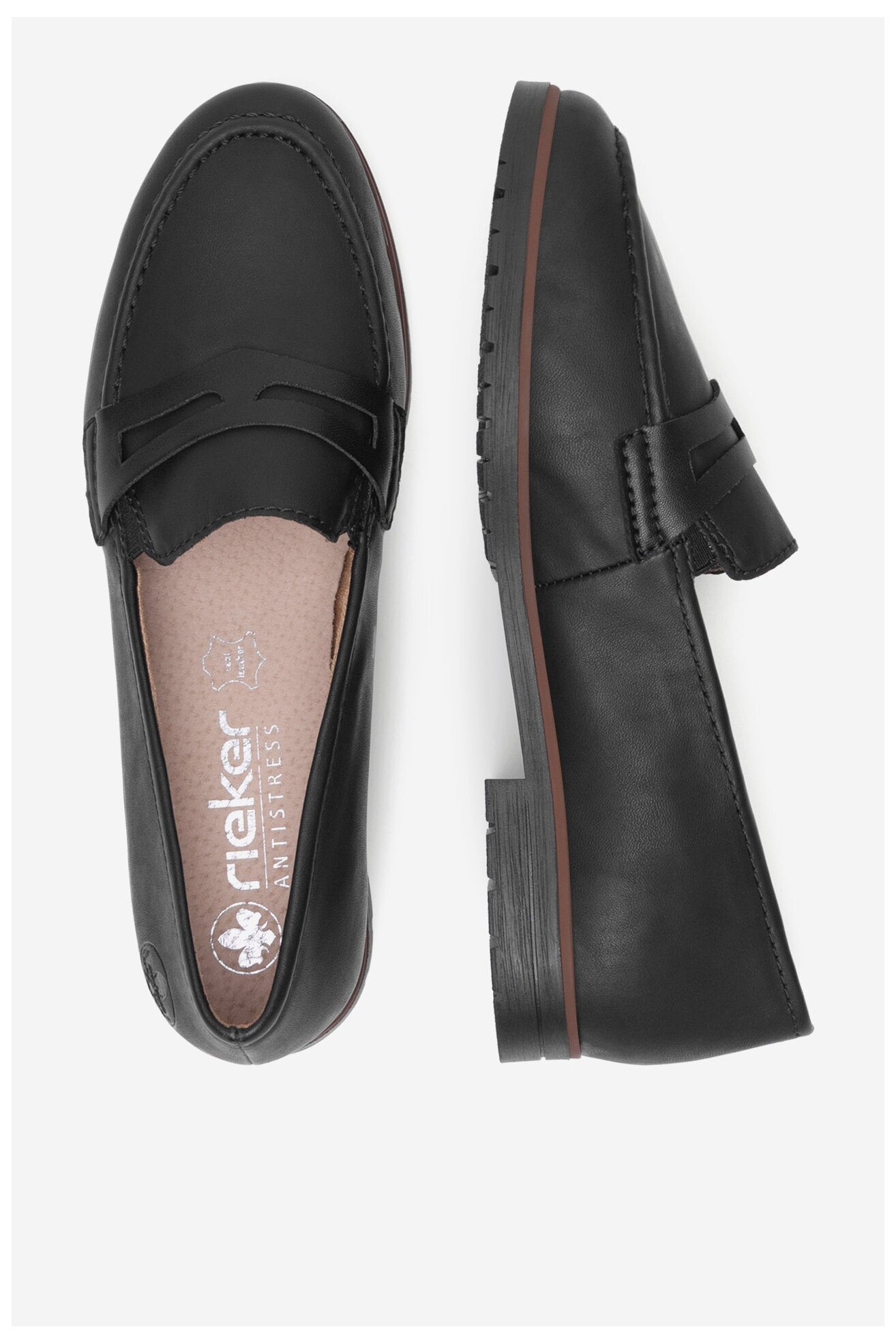 Mokaszin Rieker 45300-00 FEKETE