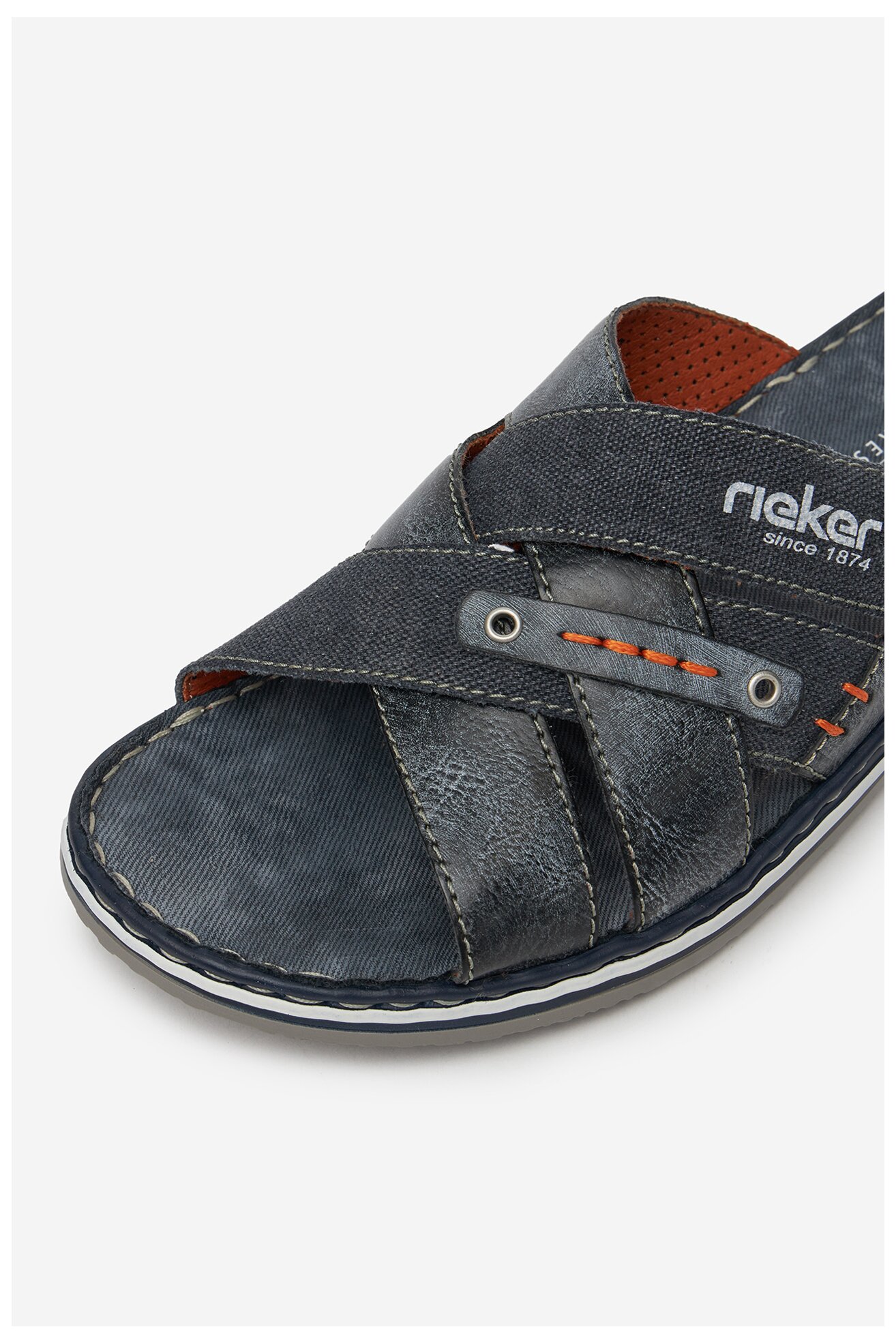 Klapki Rieker 21599-14 Granatowy