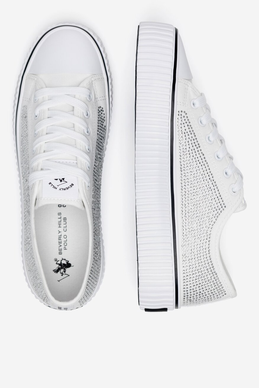 Pantofi pânză Beverly Hills Polo Club ALB - 5905588811312