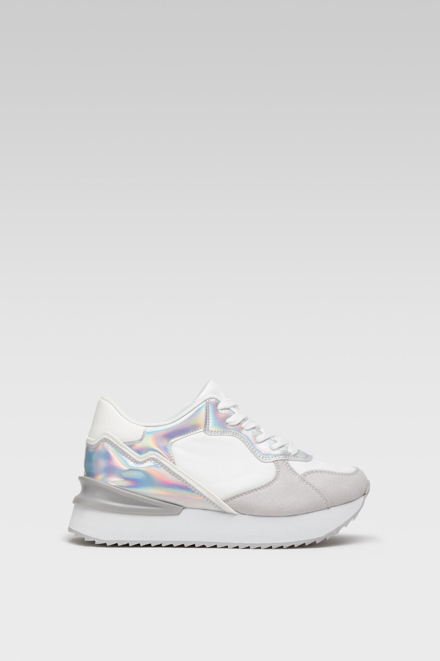 
                Nylon Red - Sneakersy pastelowe białe - 5904248472443