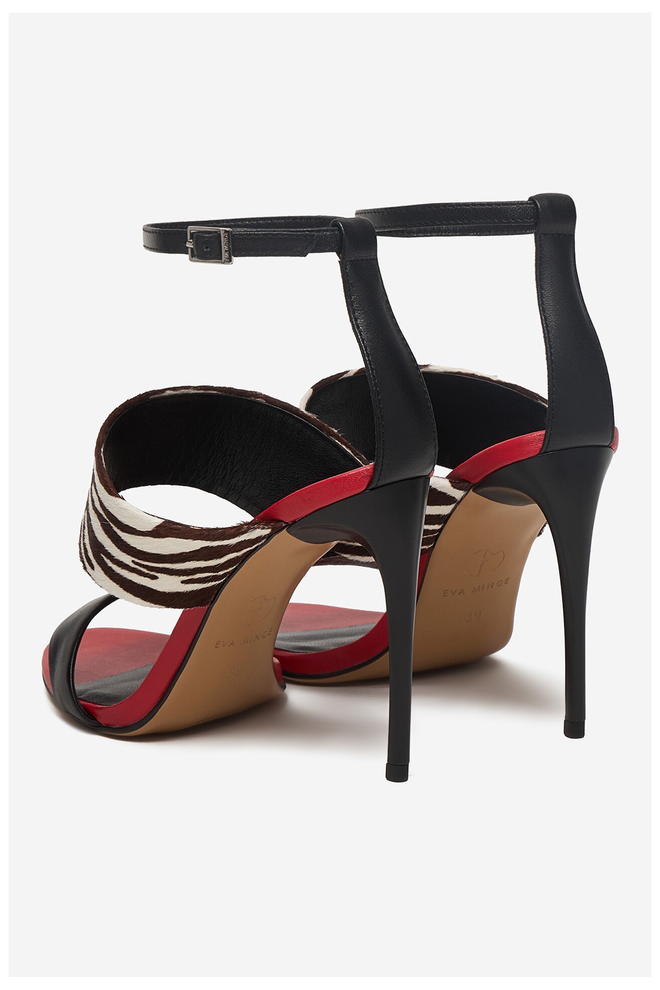 Sandały EVA MINGE EO-NADIA-LT2035-2-2 Czerwony