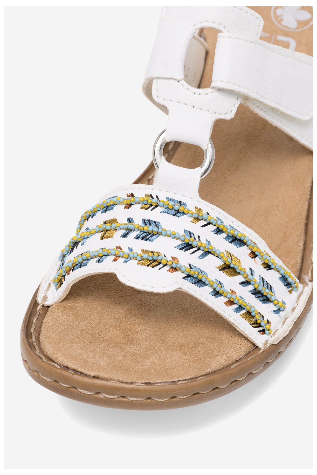 Klapki Rieker 60867-80 Biały