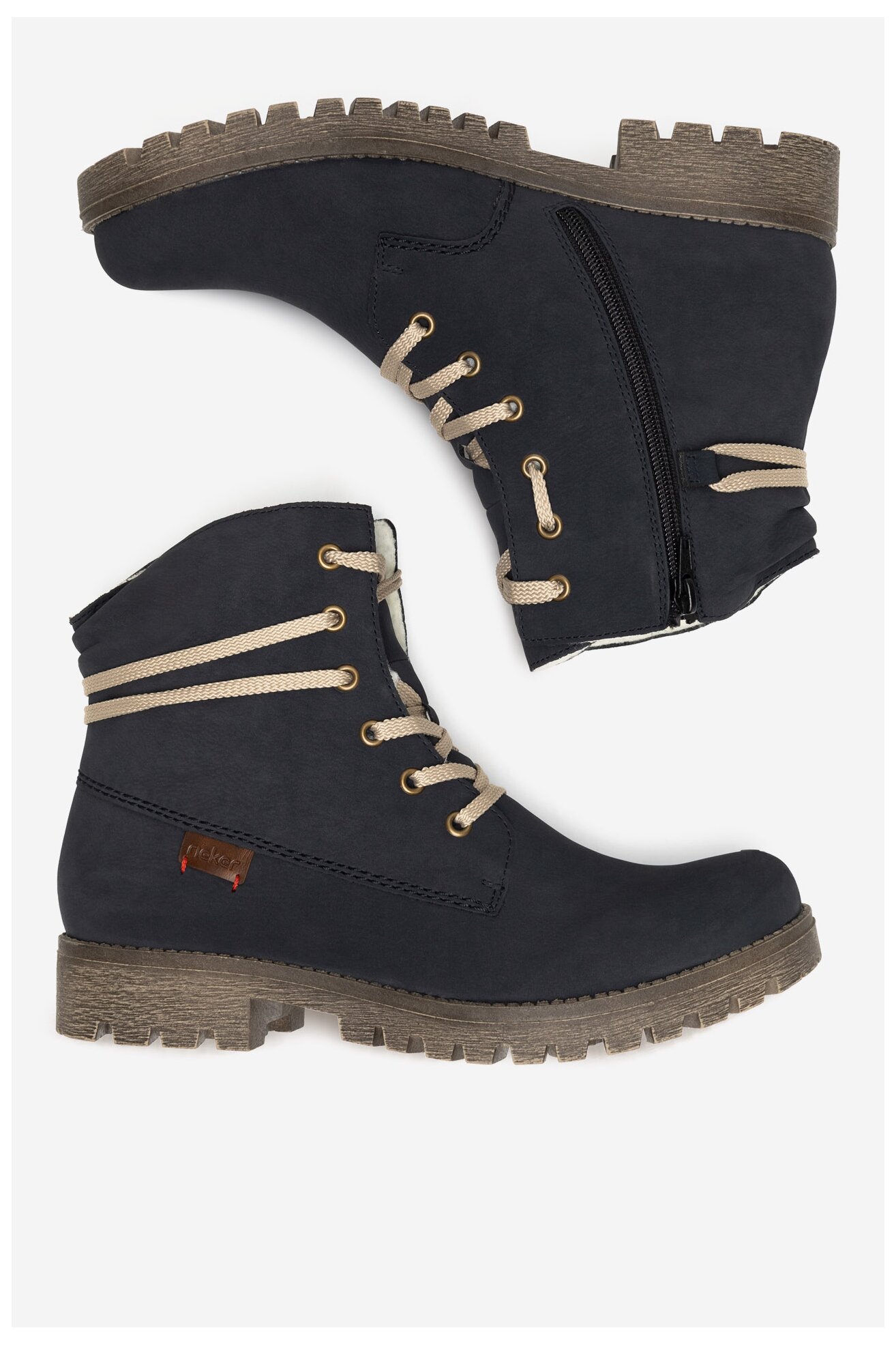 Bocanci Rieker 78550-14 ALBASTRU