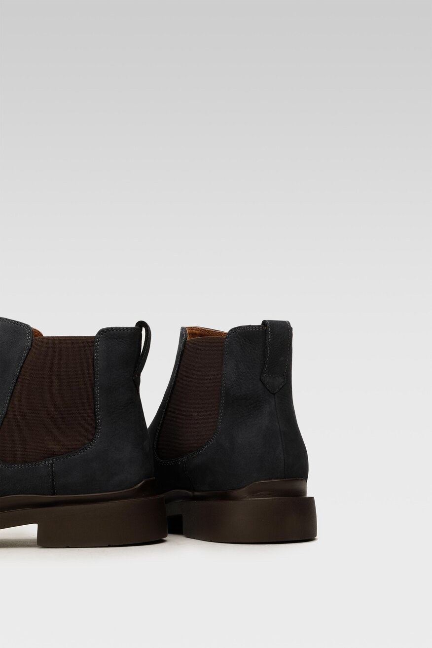 
                Gino Rossi - Skórzane botki granatowe - 5904248018085