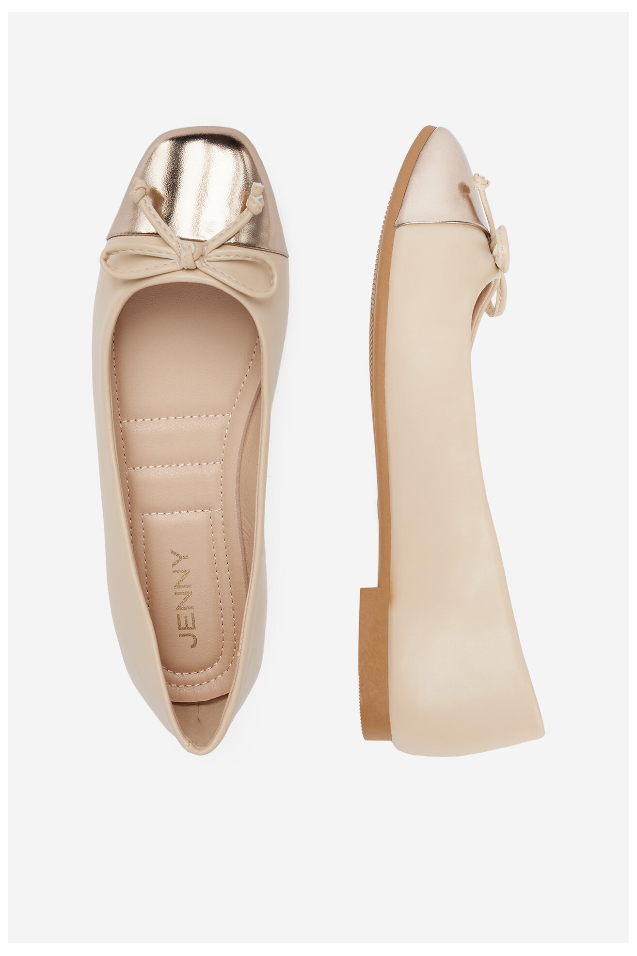 Baleriny Jenny WFA3602-2 Beżowy