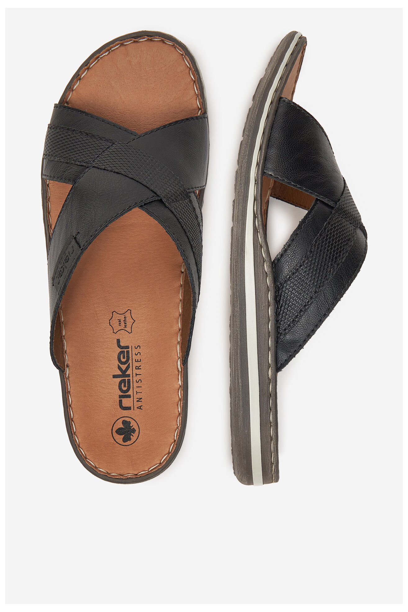 Klapki Rieker 21082-00 Czarny