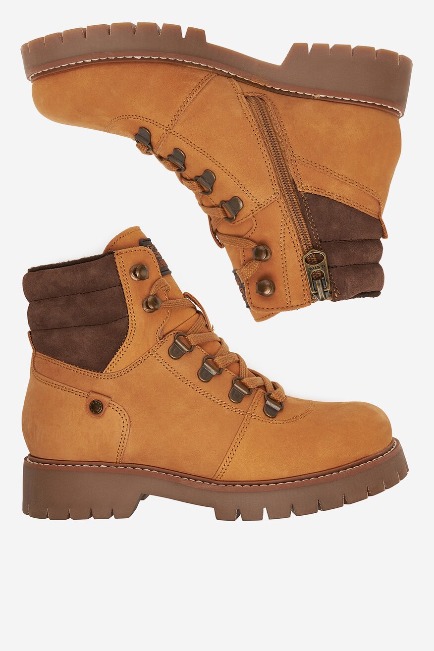 G-STAR RAW - Skórzane trzewiki z suwakiem - 5906751412435