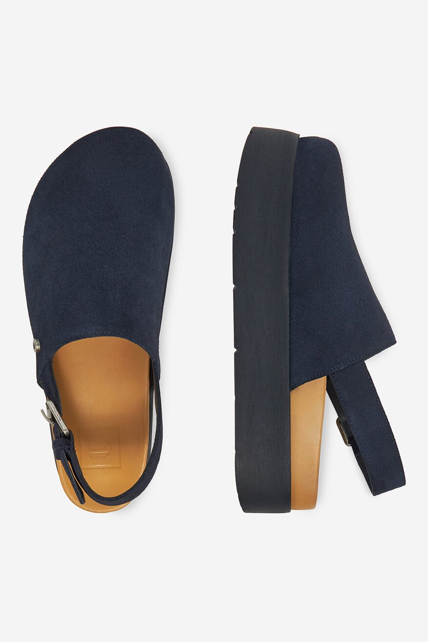 G-STAR RAW - Klapki zamszowe na platformie - 5904862332703