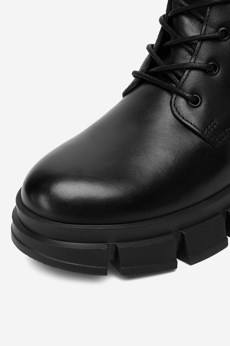 Badura - Skórzane trzewiki z suwakiem - 5906751355619