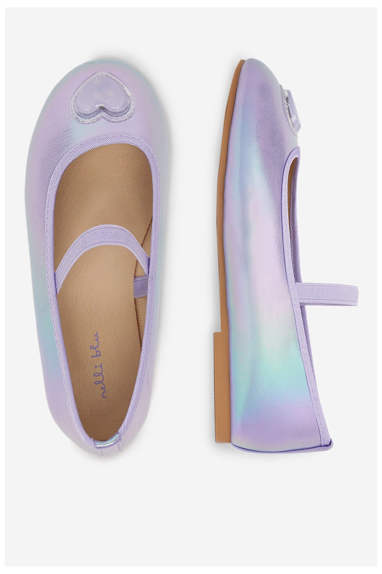 Baleriny Nelli Blu JD24-FD01-0819 Fioletowy