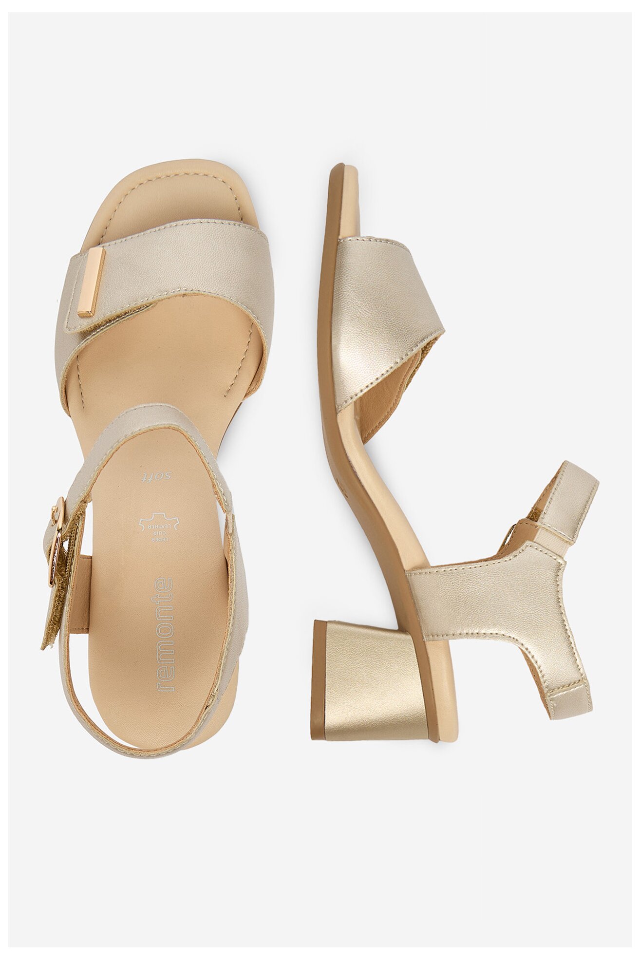 Sandały Remonte CEO-D1K54-90 Złoty