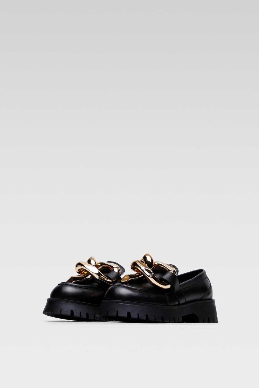 Badura - Skórzane mokasyny z aplikacją - 5904248097745