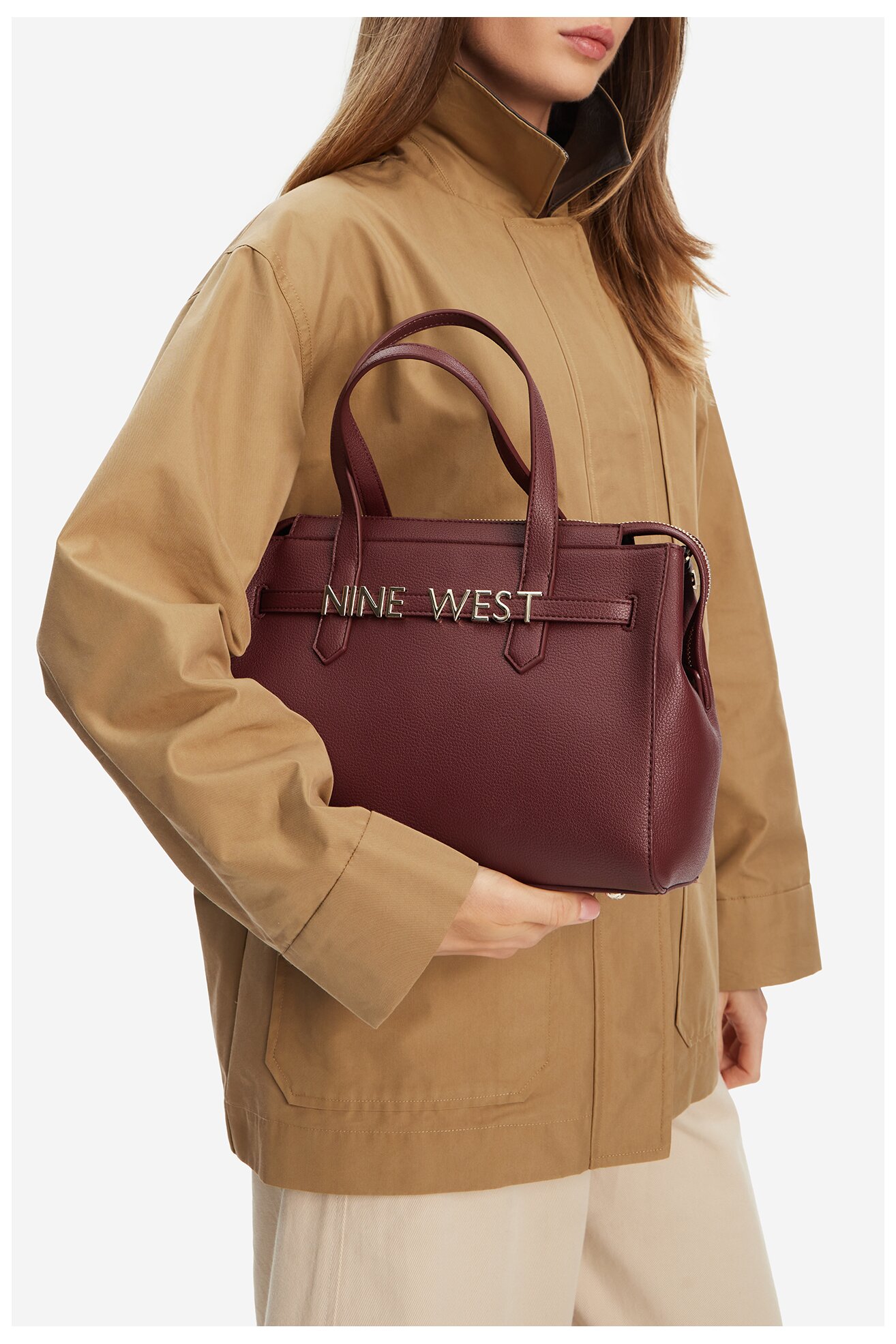 Geantă de mână NINE WEST EO-MANHATTAN-MUSE-II-LX10197 GRENA