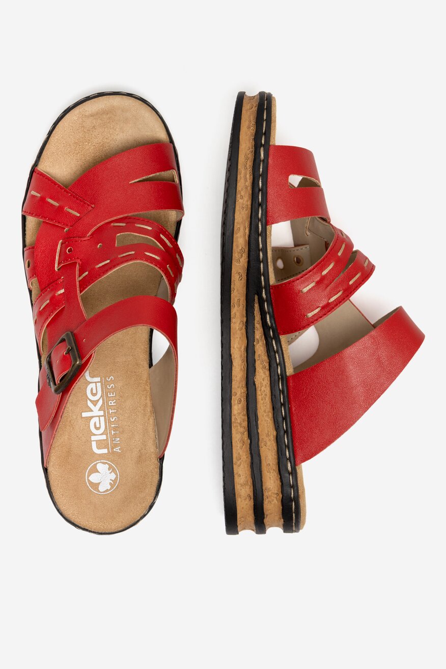 Rieker - Klapki na koturnie - 2230056229577