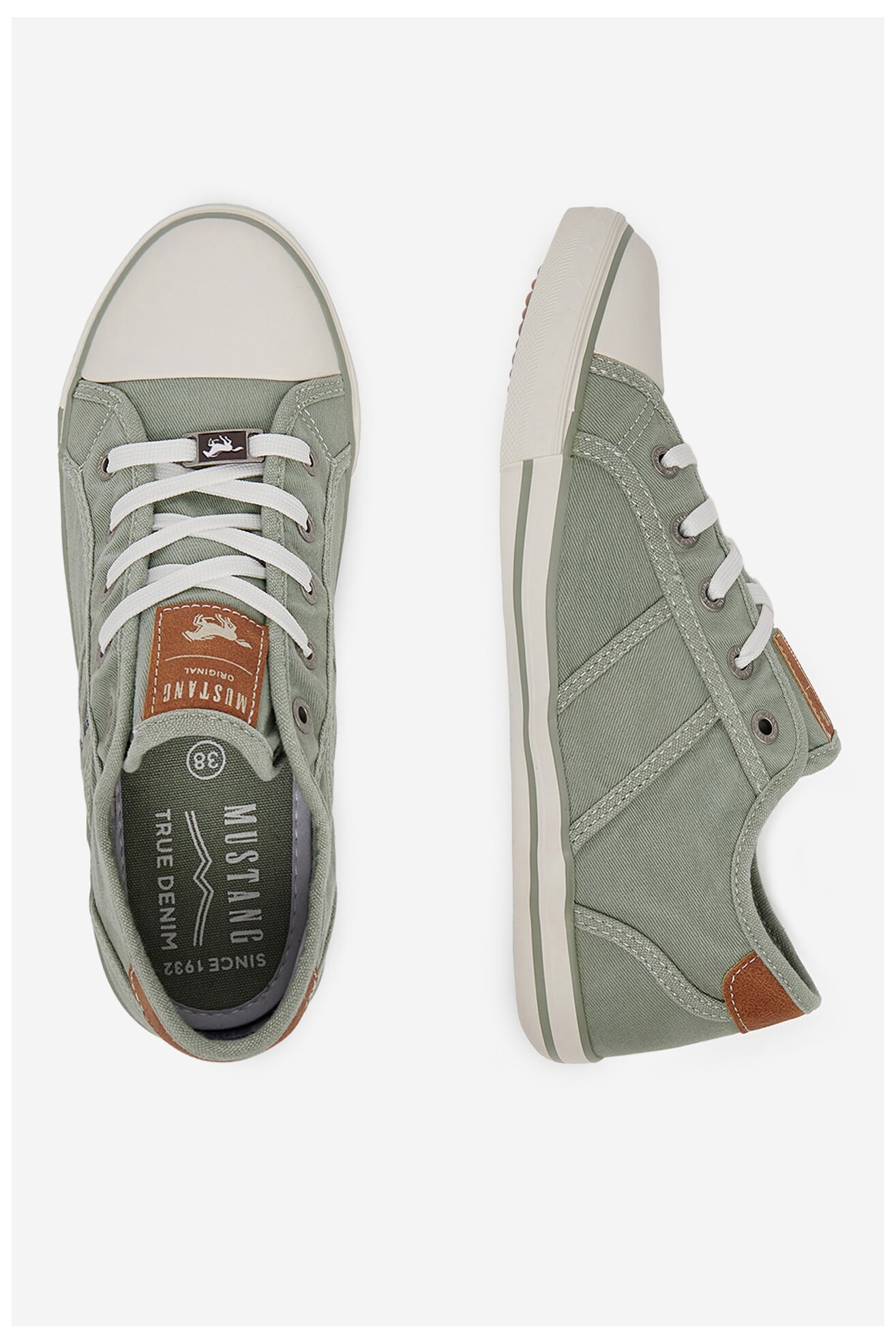 Plátěná obuv Mustang 1099-310 TYRKYSOVÁ