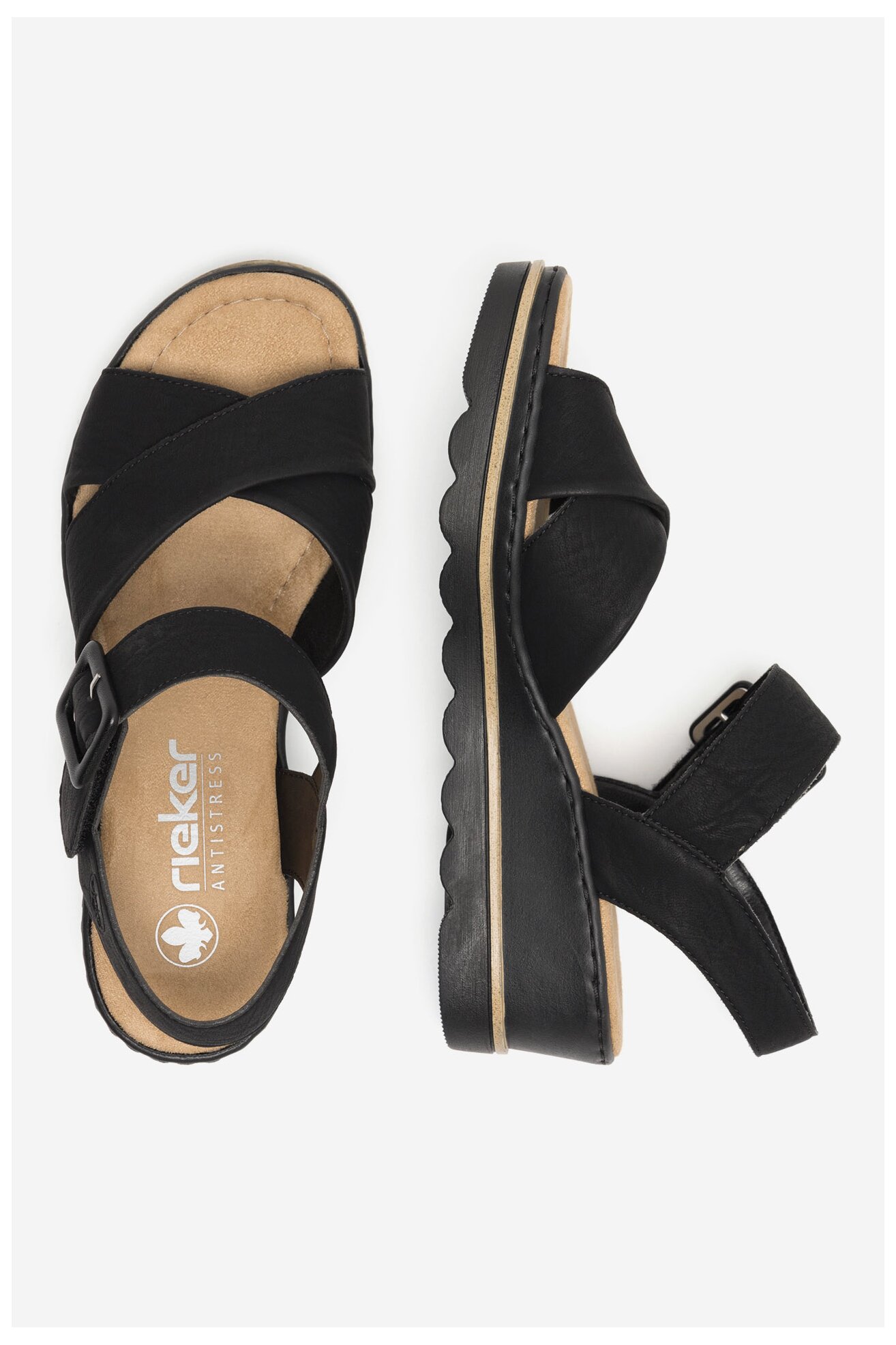 Sandały Rieker 67463-00 Czarny