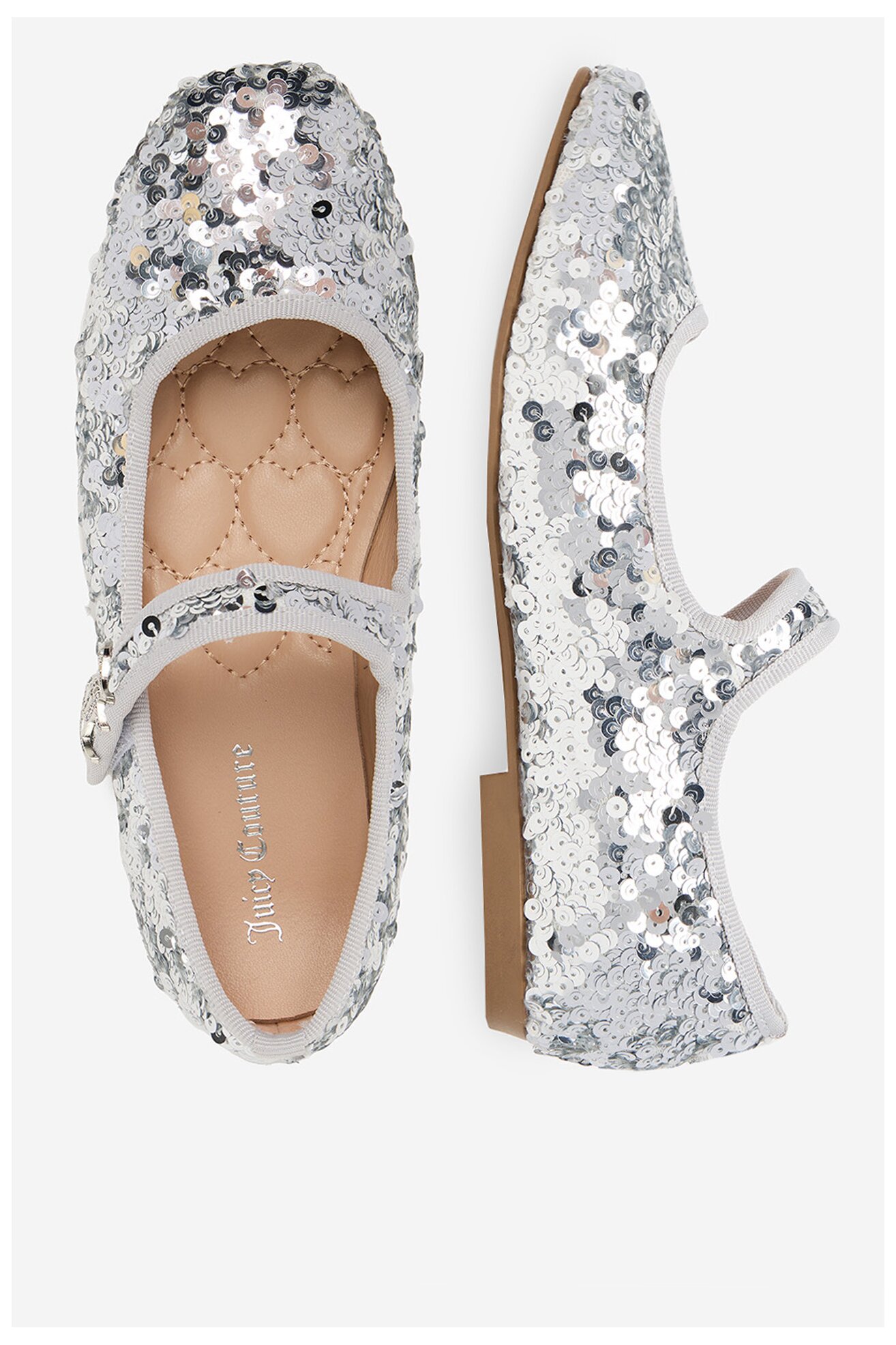 Baleriny Juicy Couture CEO-CM250112-1 Srebrny