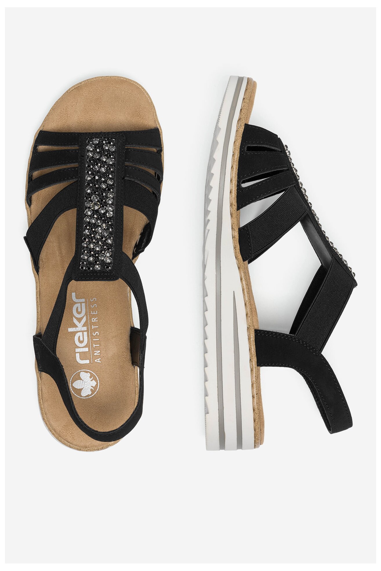 Sandały Rieker V0652-00 Czarny