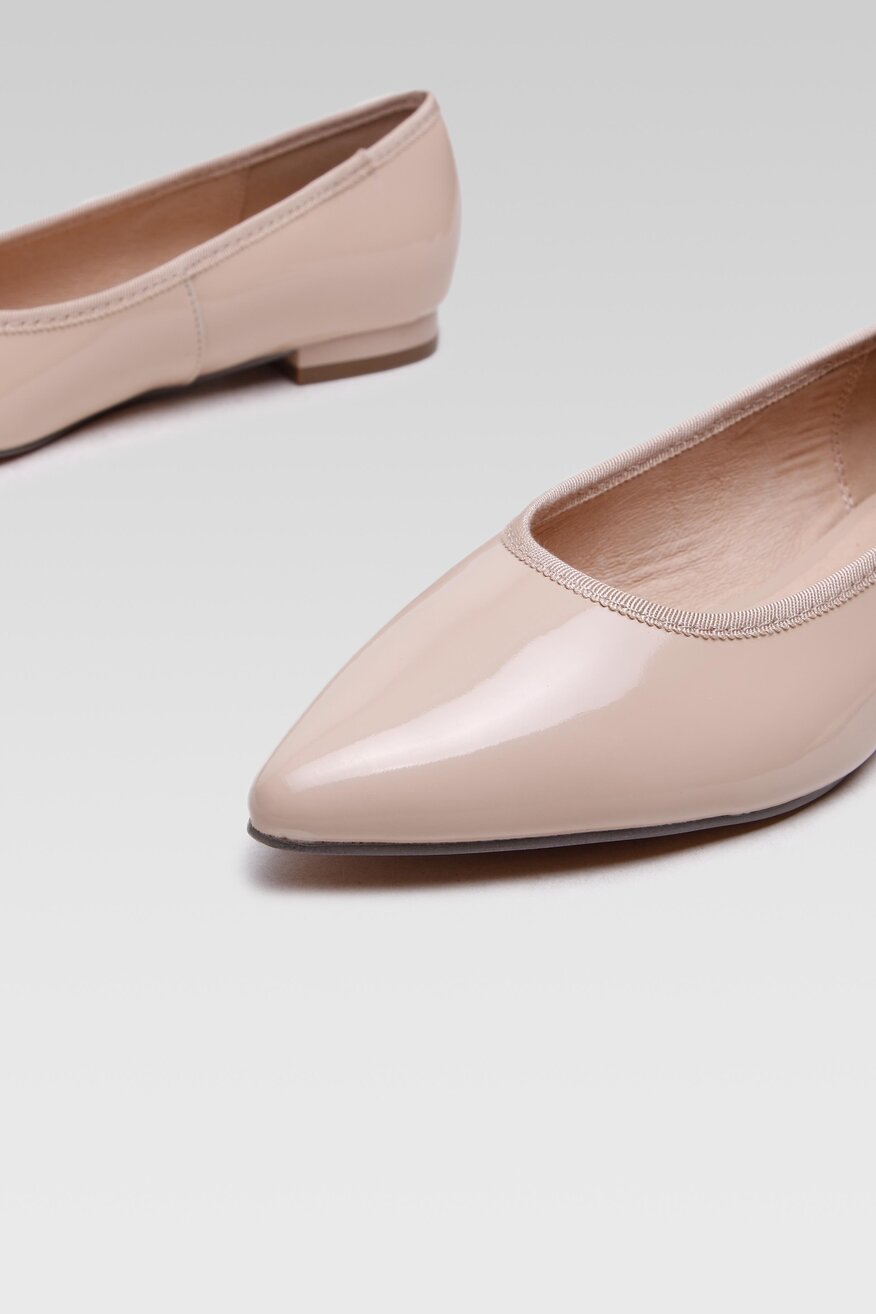 
                Sergio Bardi - Skórzane baleriny w szpic - 5904248496494