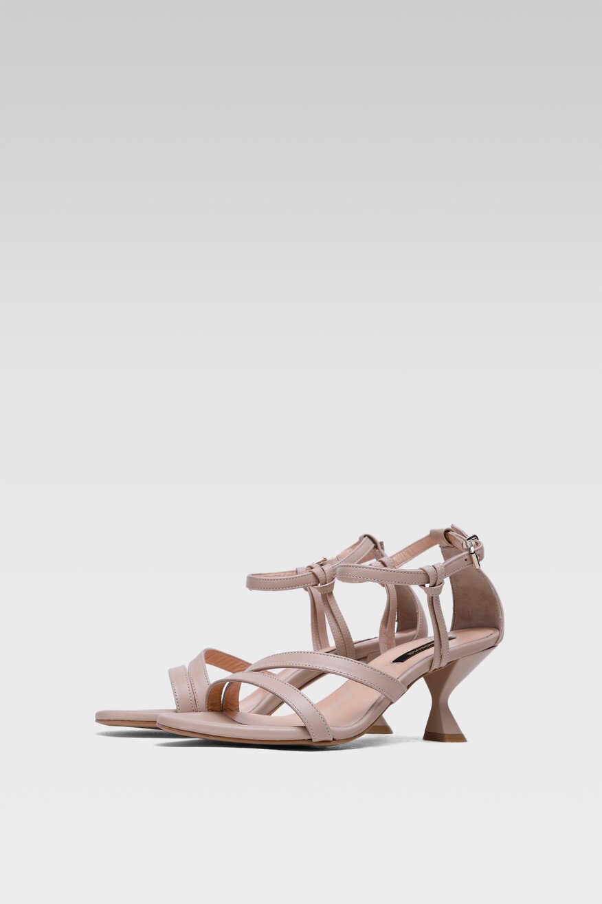 
                Gino Rossi - Sandały skórzane na obcasie - 5904248487188