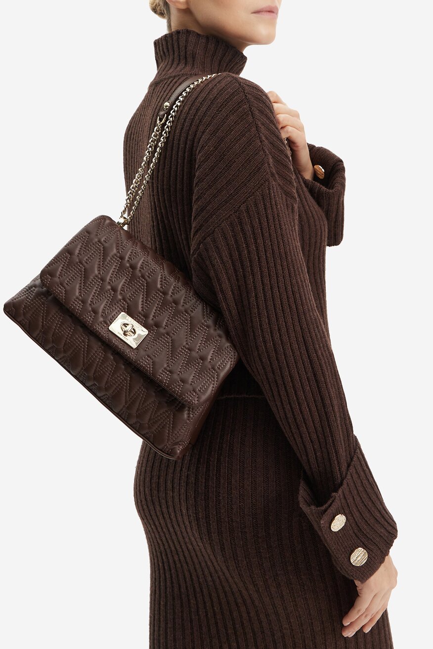 Kézitáska NINE WEST SÖTÉTBARNA - 5906751317280