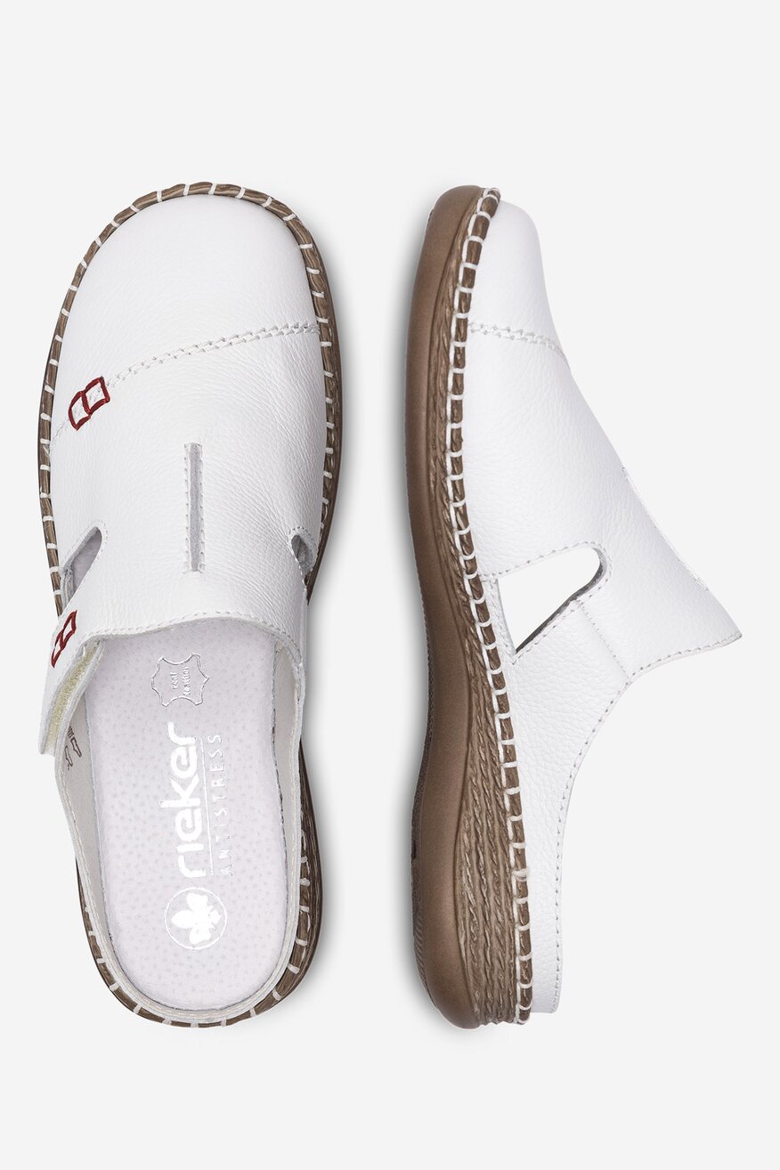 Rieker - Skórzane klapki - 2230056268439