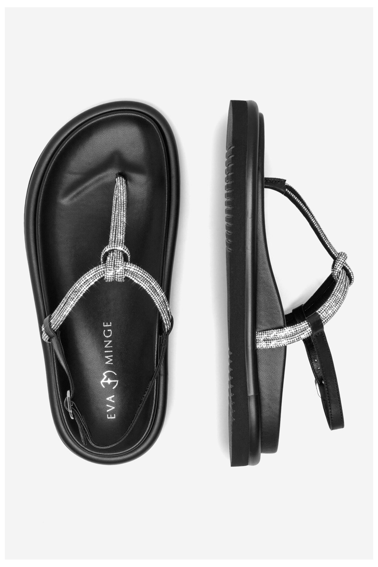 Sandały EVA MINGE EDITTA-V901-115-1 Czarny