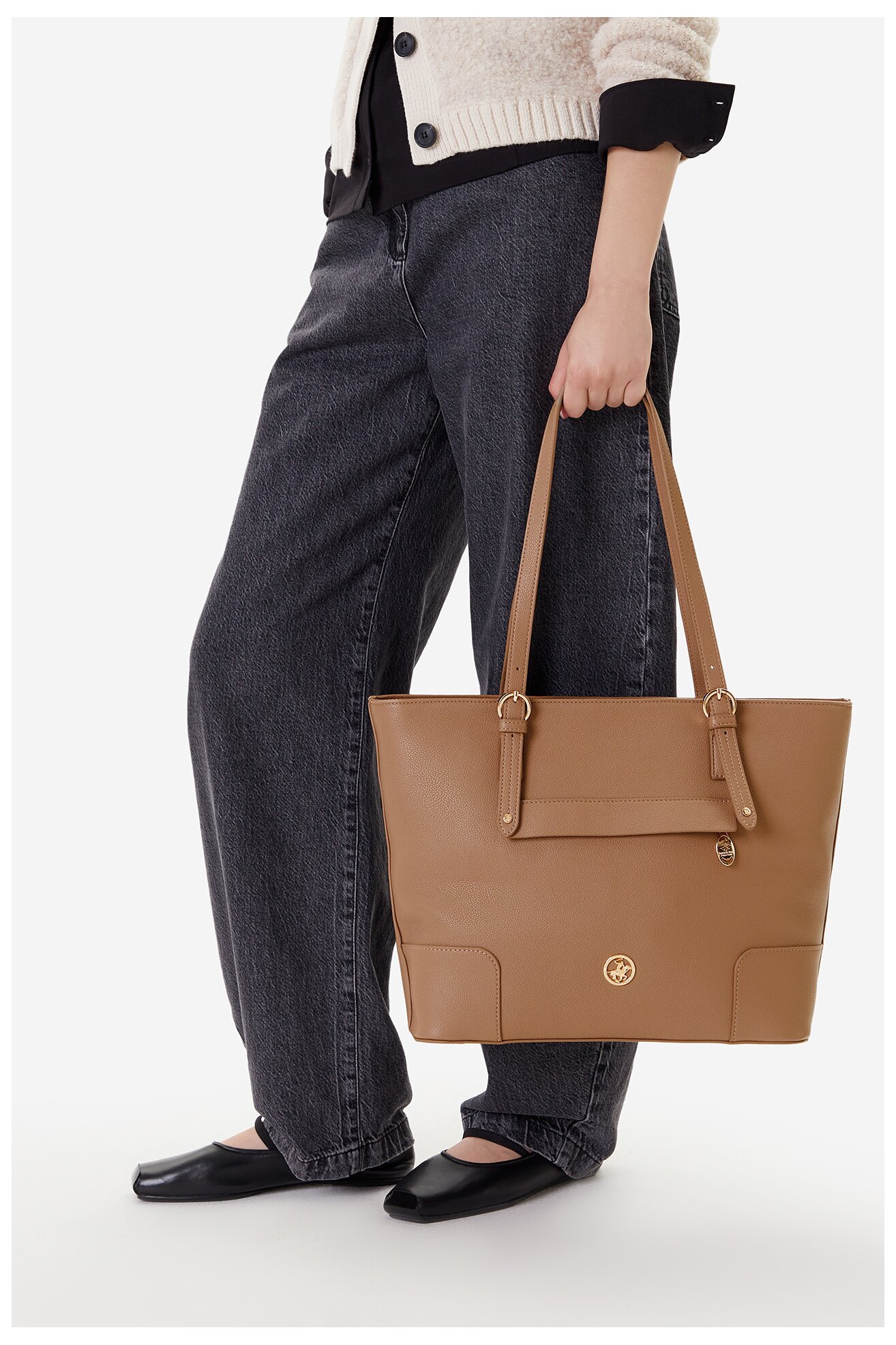 Geantă de mână Beverly Hills Polo Club CEO-BHPC-C-007-08 BEJ