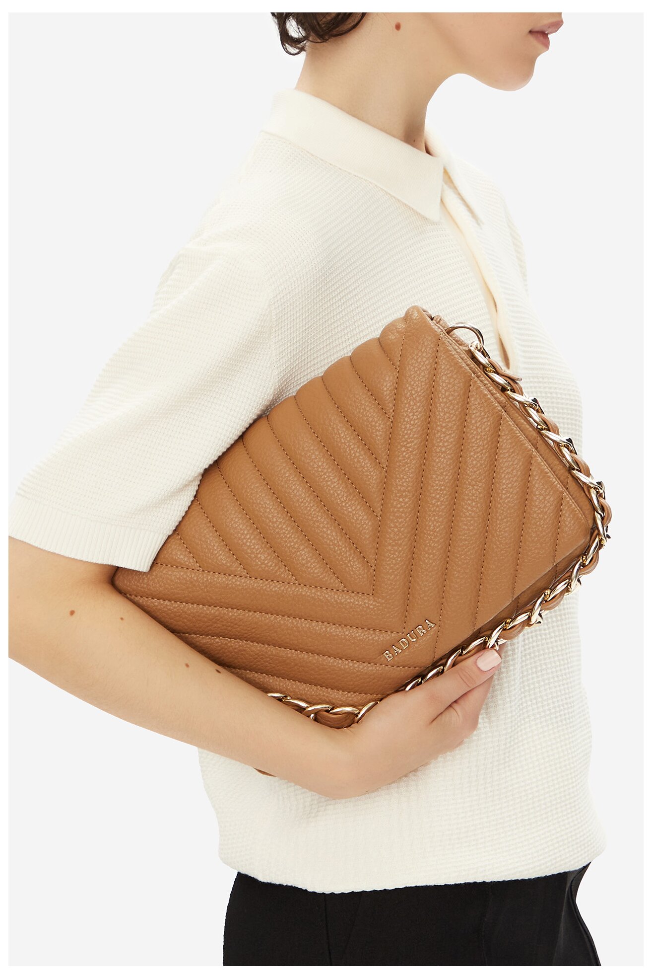 Geantă de mână Badura C-ADALE-XCH003 BEJ ÎNCHIS