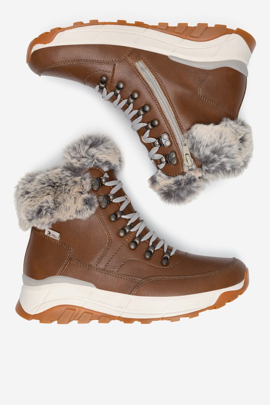 Rieker Revolution Lifestyle - Trzewiki skórzane ocieplane - 2230062963823