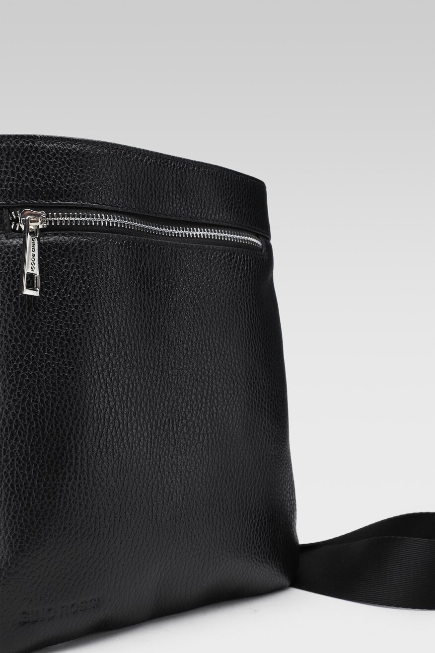 
                Gino Rossi - Saszetka skórzana czarna - 5903698828237