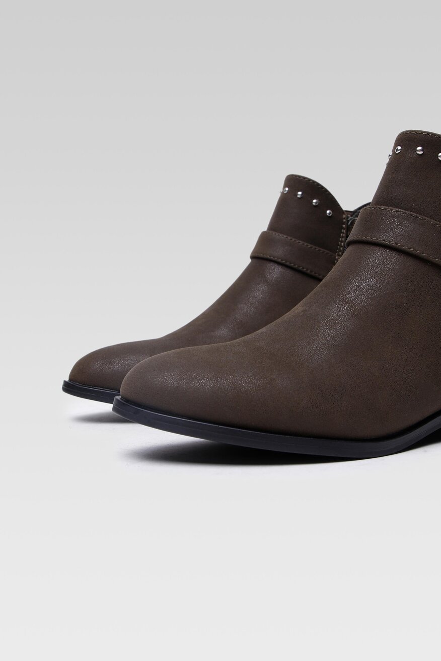 
                Jenny Fairy - Botki khaki z suwakiem - 5903698876726