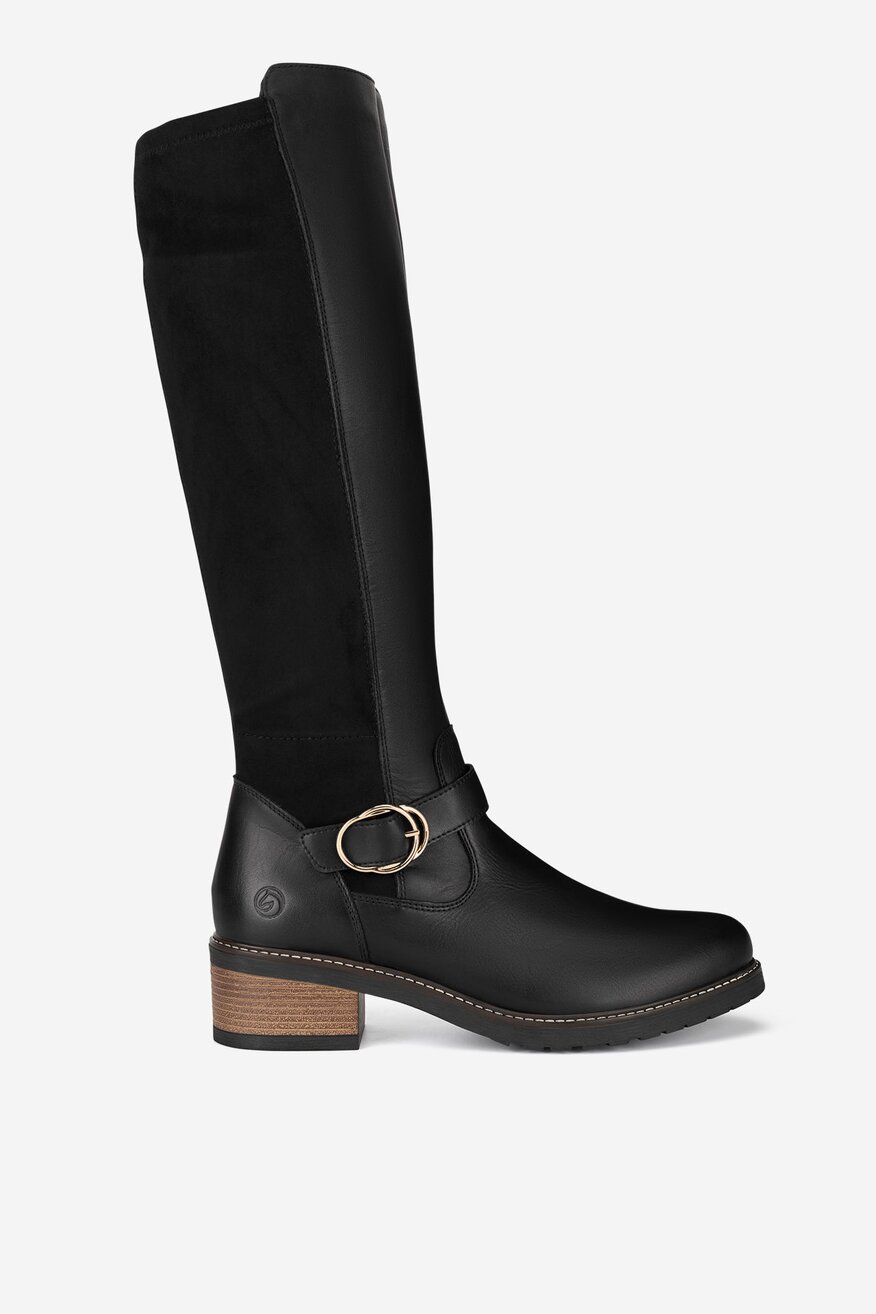 Remonte - Oficerki skórzane ocieplane - 2230068911583