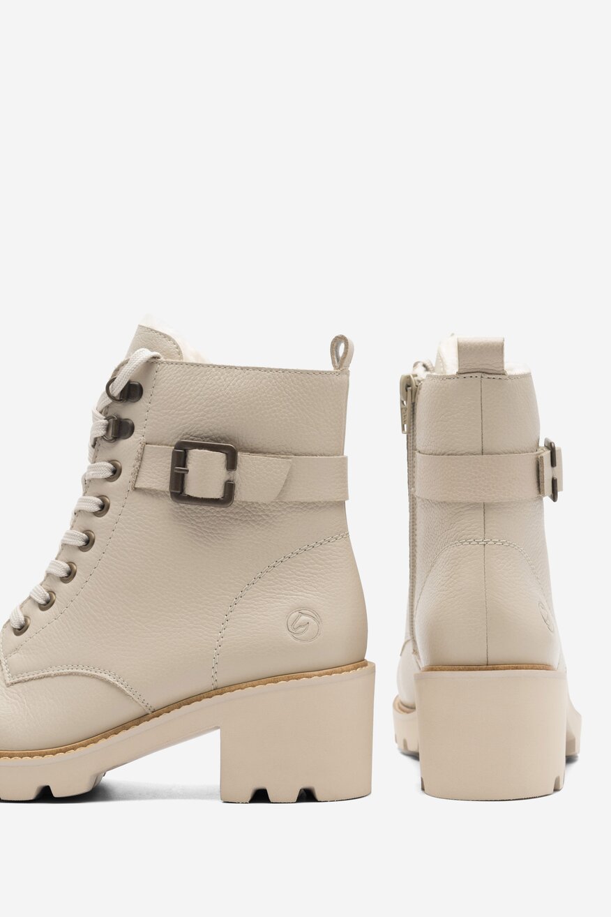 Remonte - Trzewiki skórzane ocieplane - 2230068909313