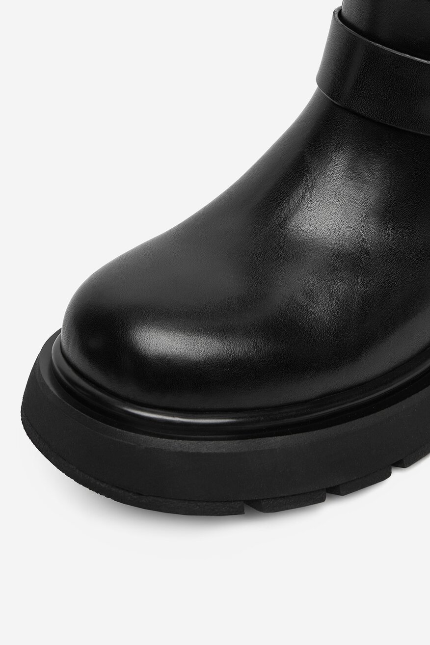 G-STAR RAW - Skórzane kozaki z suwakiem - 5906751407714