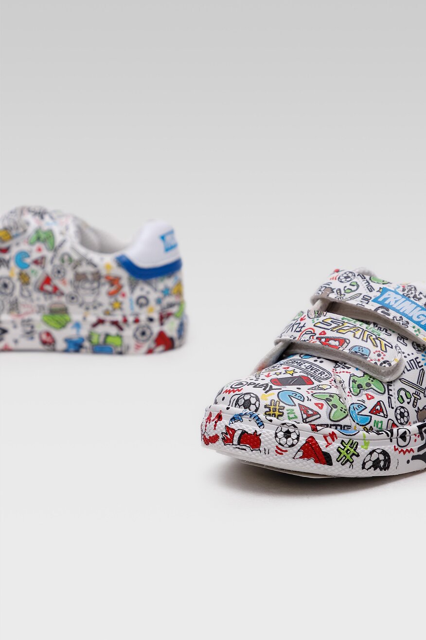 Primigi - Półbuty z printem białe - 5904248294113