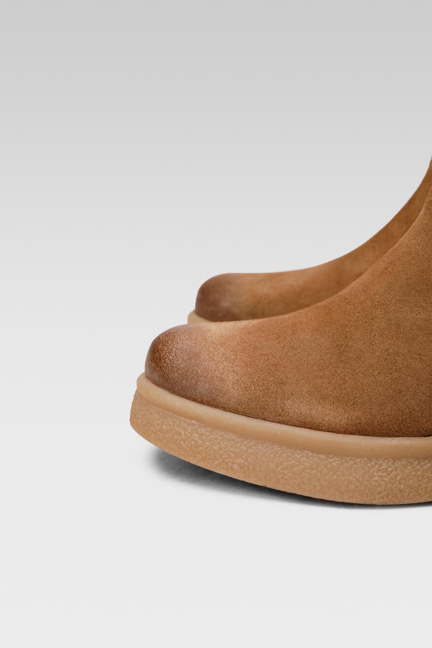 Lasocki - Skórzane kozaki beżowe - 5904248890674