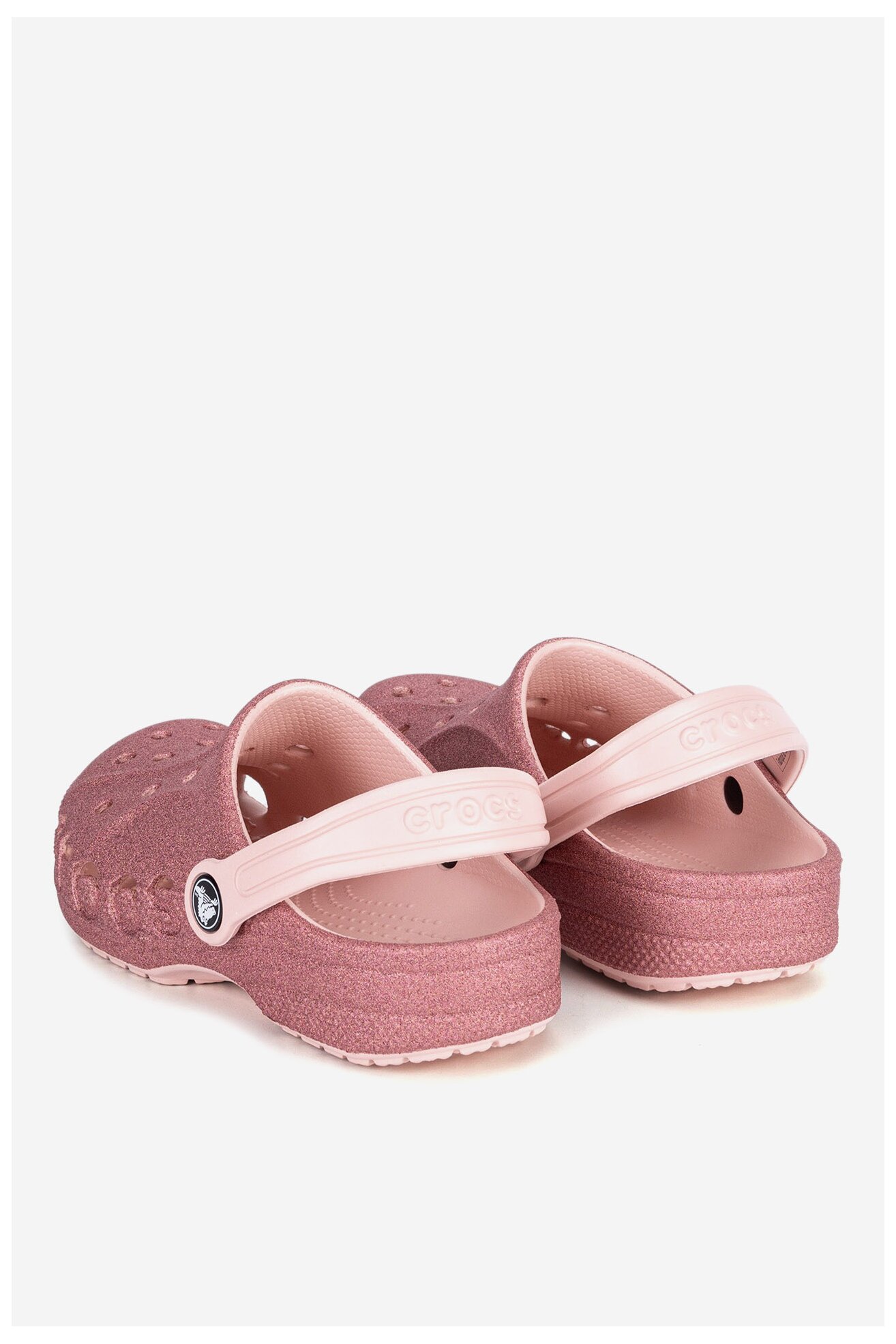 Klapki basenowe Crocs BAYA GLITTER CLOG KIDS 207015-6SR Różowy