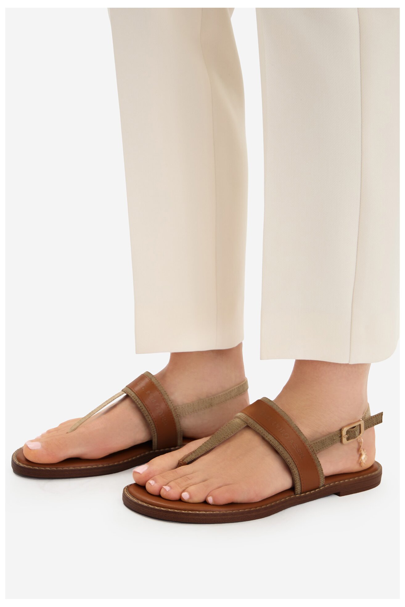 Sandały U.S. POLO ASSN. EO-CASSIE001W/6TY1 Camel