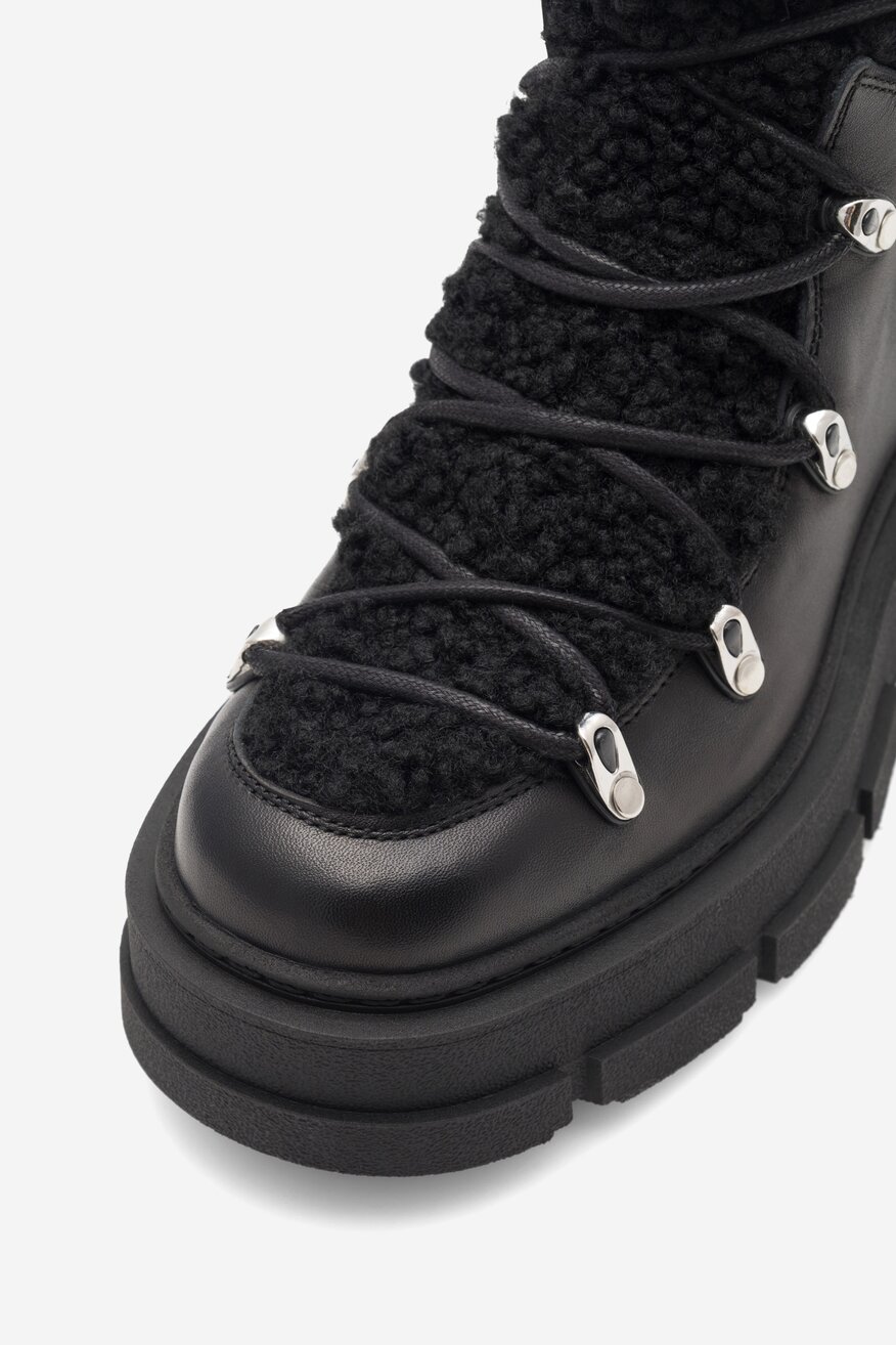 Badura - Trzewiki skórzane ocieplane - 5905588141211