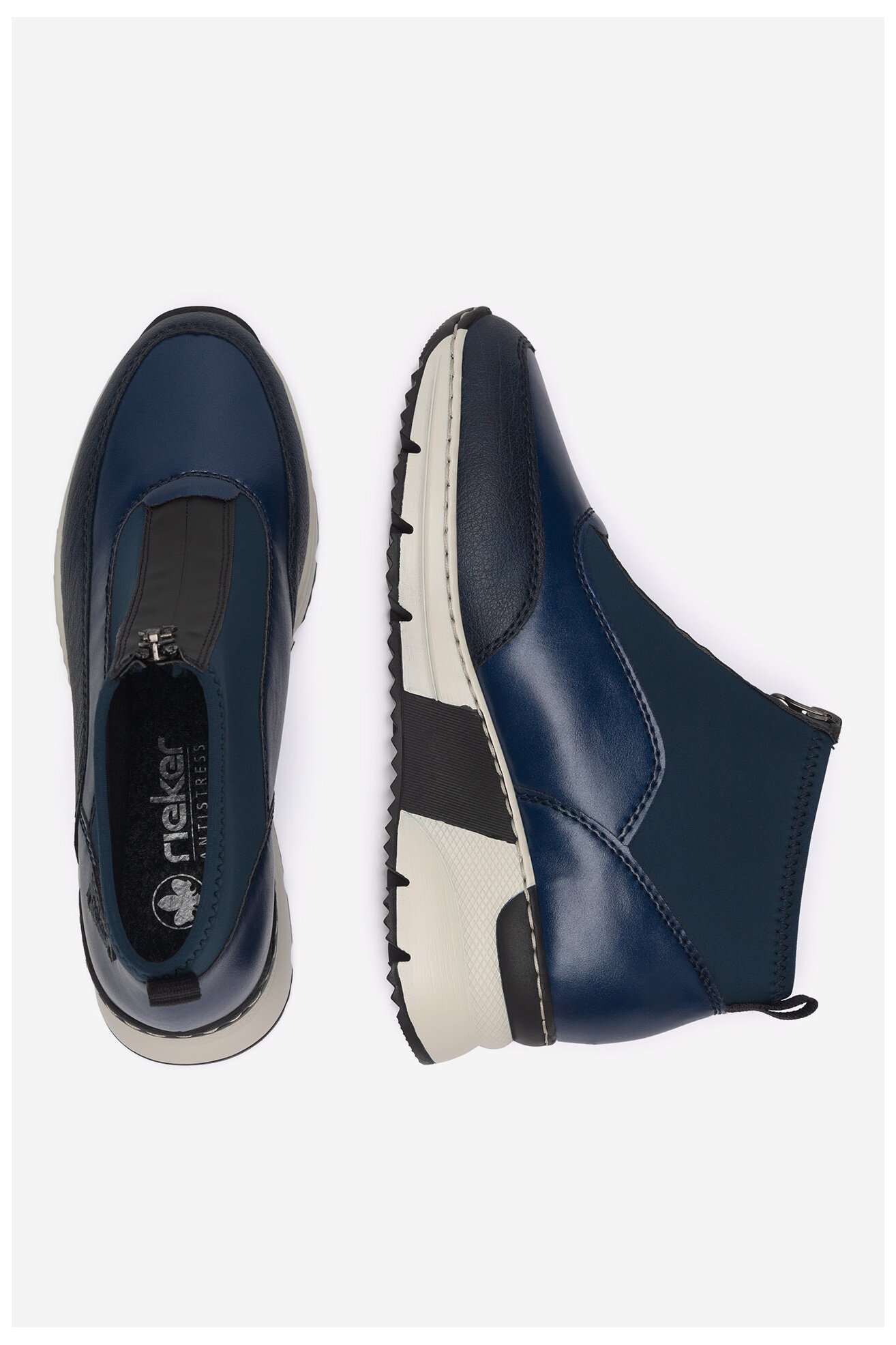 Kotníková obuv Rieker N6352-14 BLANKYTNĚ MODRÁ