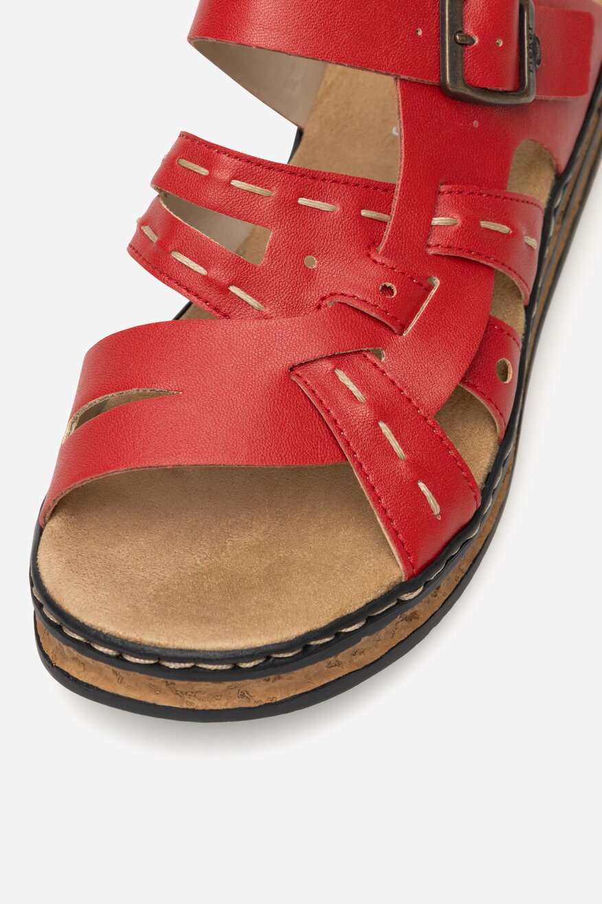 Rieker - Klapki na koturnie - 2230056229577