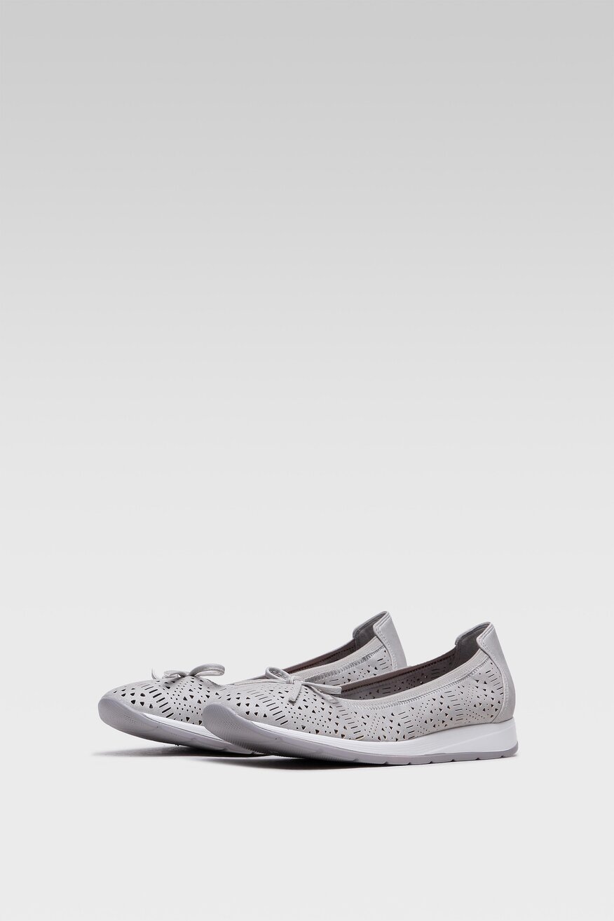 Go Soft - Baleriny ażurowe szare - 5904248361808