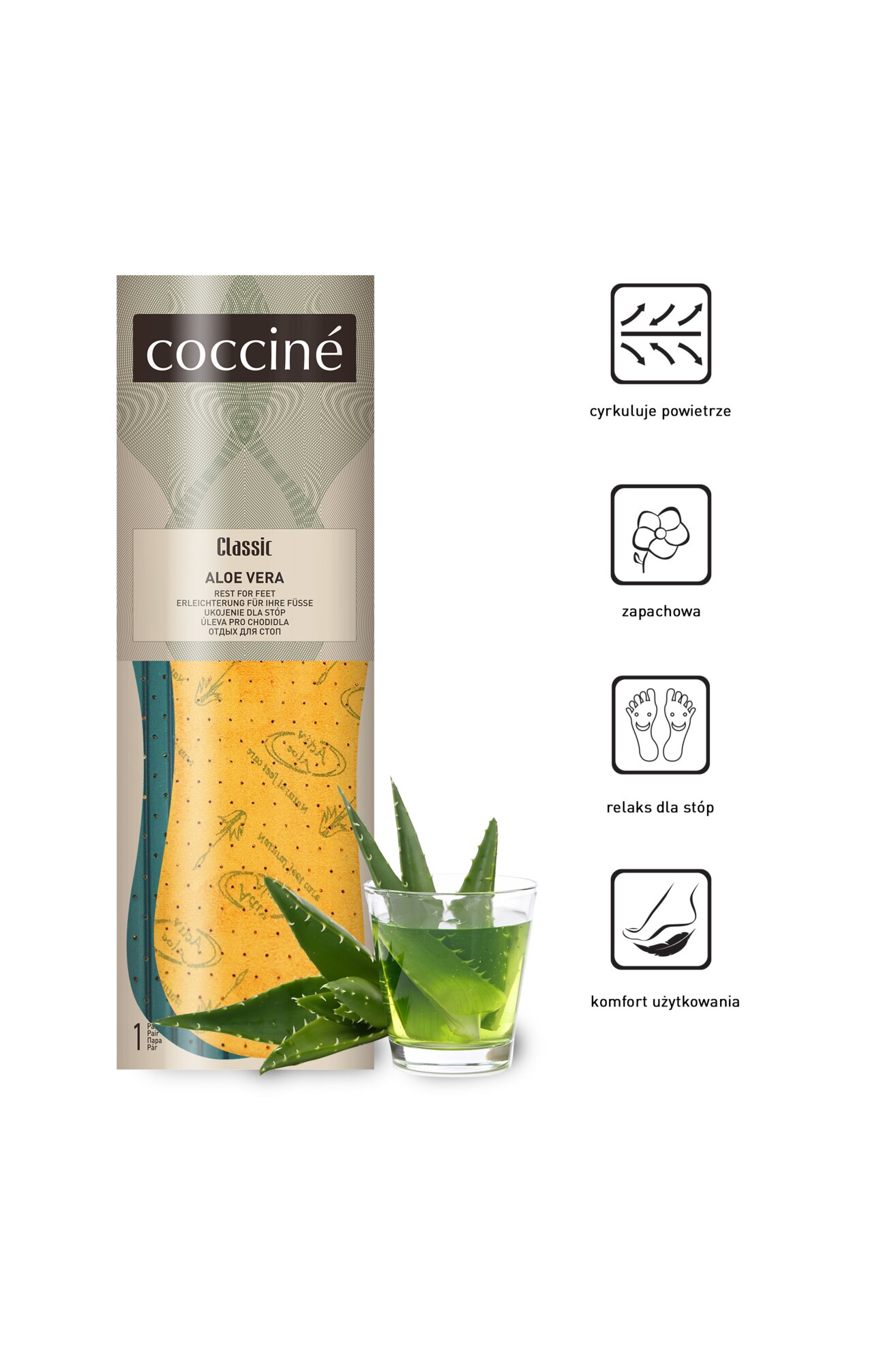 Wkładki do obuwia Coccine ALOE VERA NR 41-42/NG -